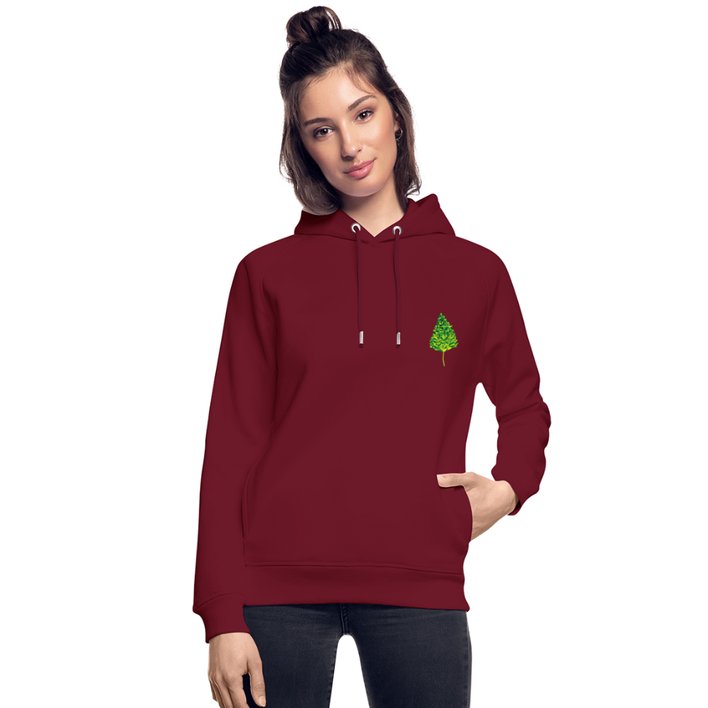 Das Blatt - Unisex Bio-Hoodie - Burgunderrot