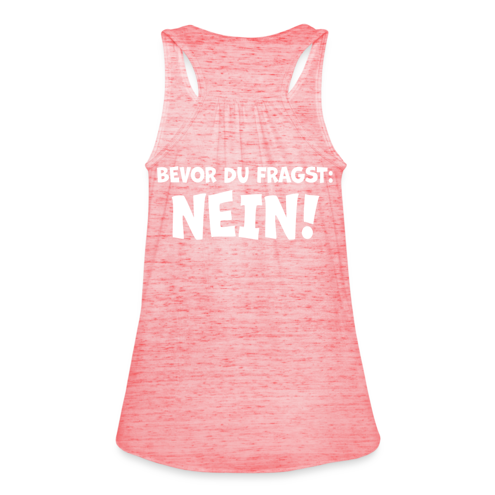 Bevor du fragst: NEIN! - Federleichtes Frauen Tank Top - Rot meliert