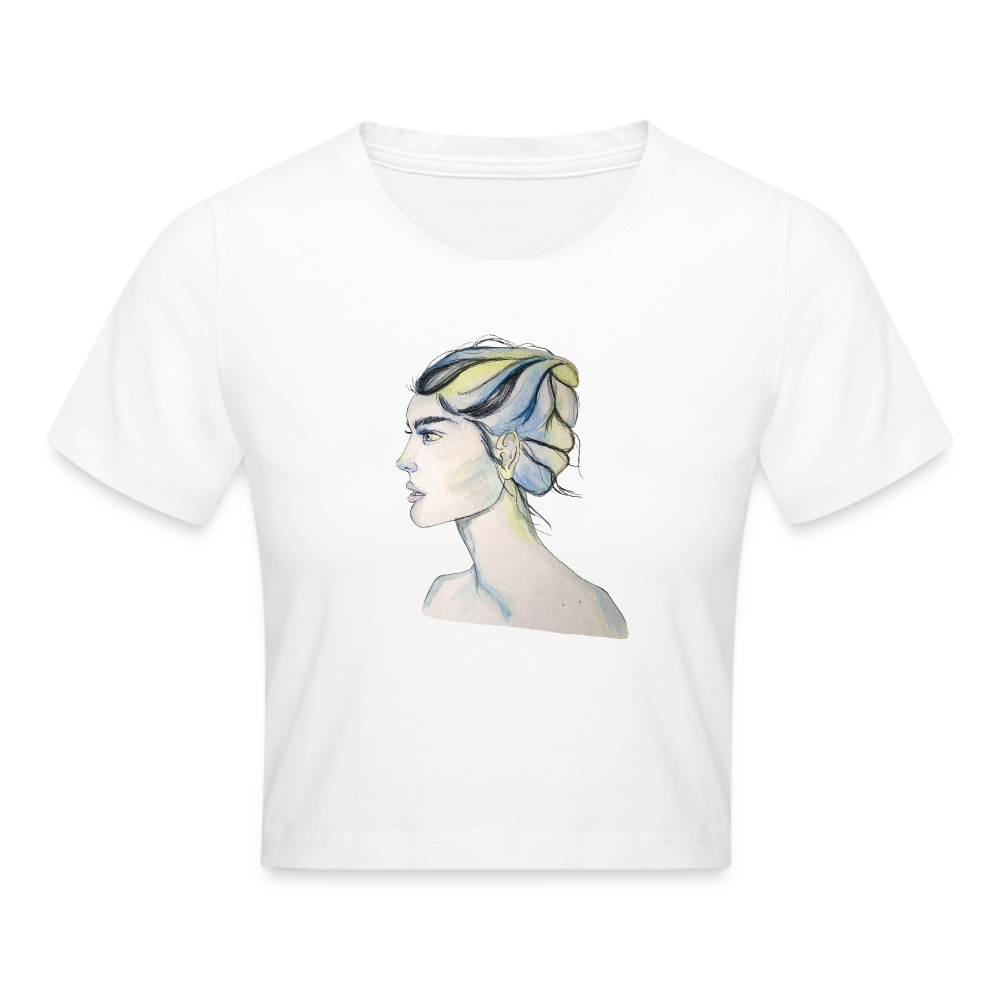 Portrait - Crop T-Shirt - weiß
