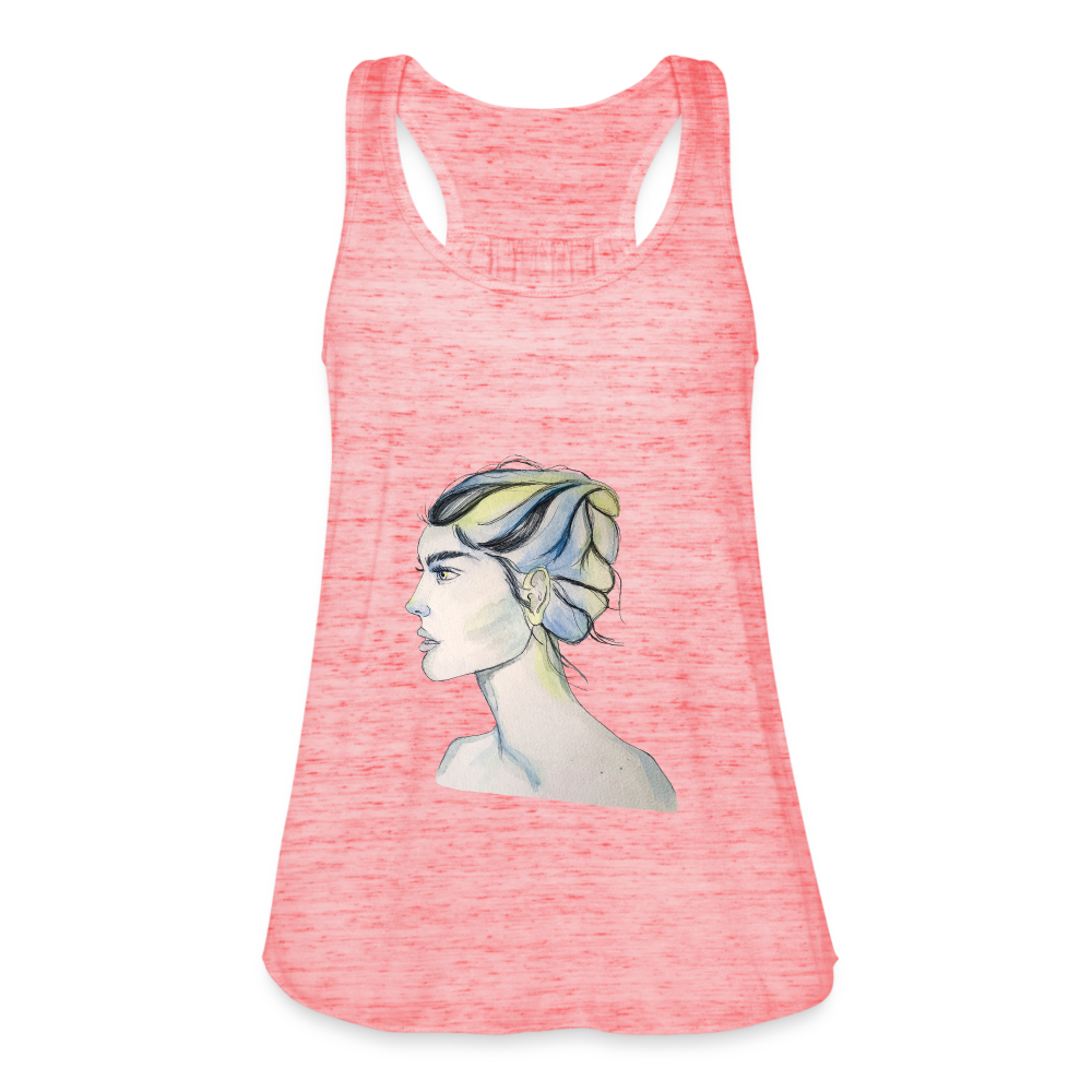 Portrait - Federleichtes Frauen Tank Top - Rot meliert