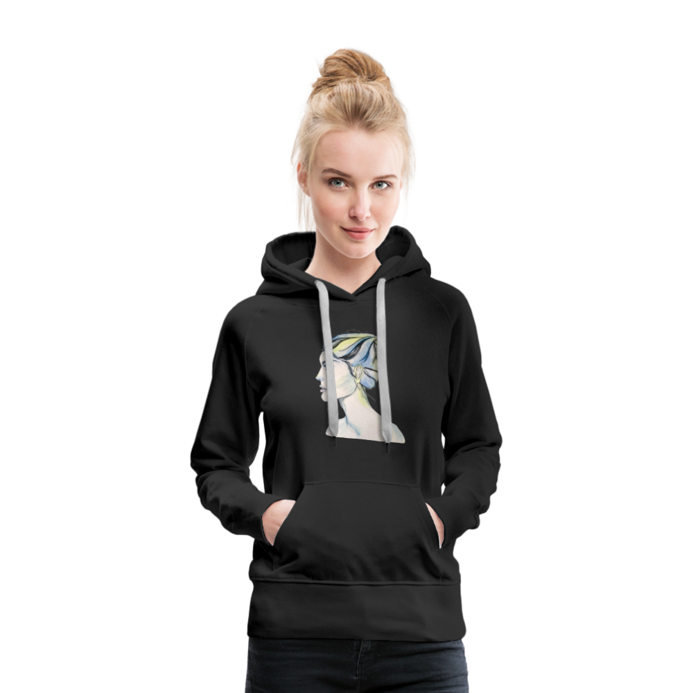 Portrait - Frauen Hoodie - Schwarz