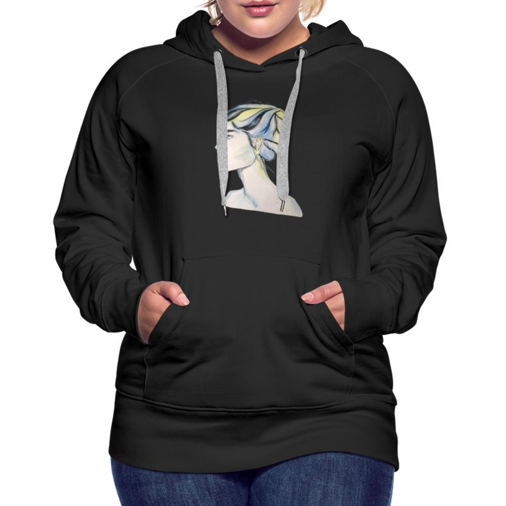 Portrait - Frauen Hoodie - Schwarz