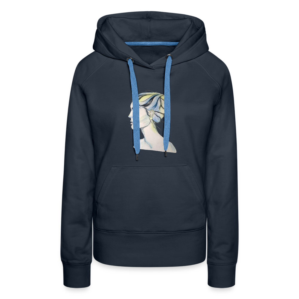 Portrait - Frauen Hoodie - Navy