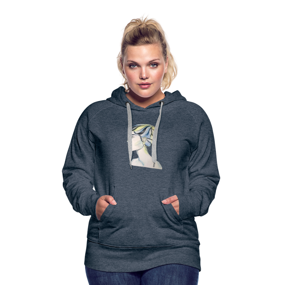 Portrait - Frauen Hoodie - Jeansblau