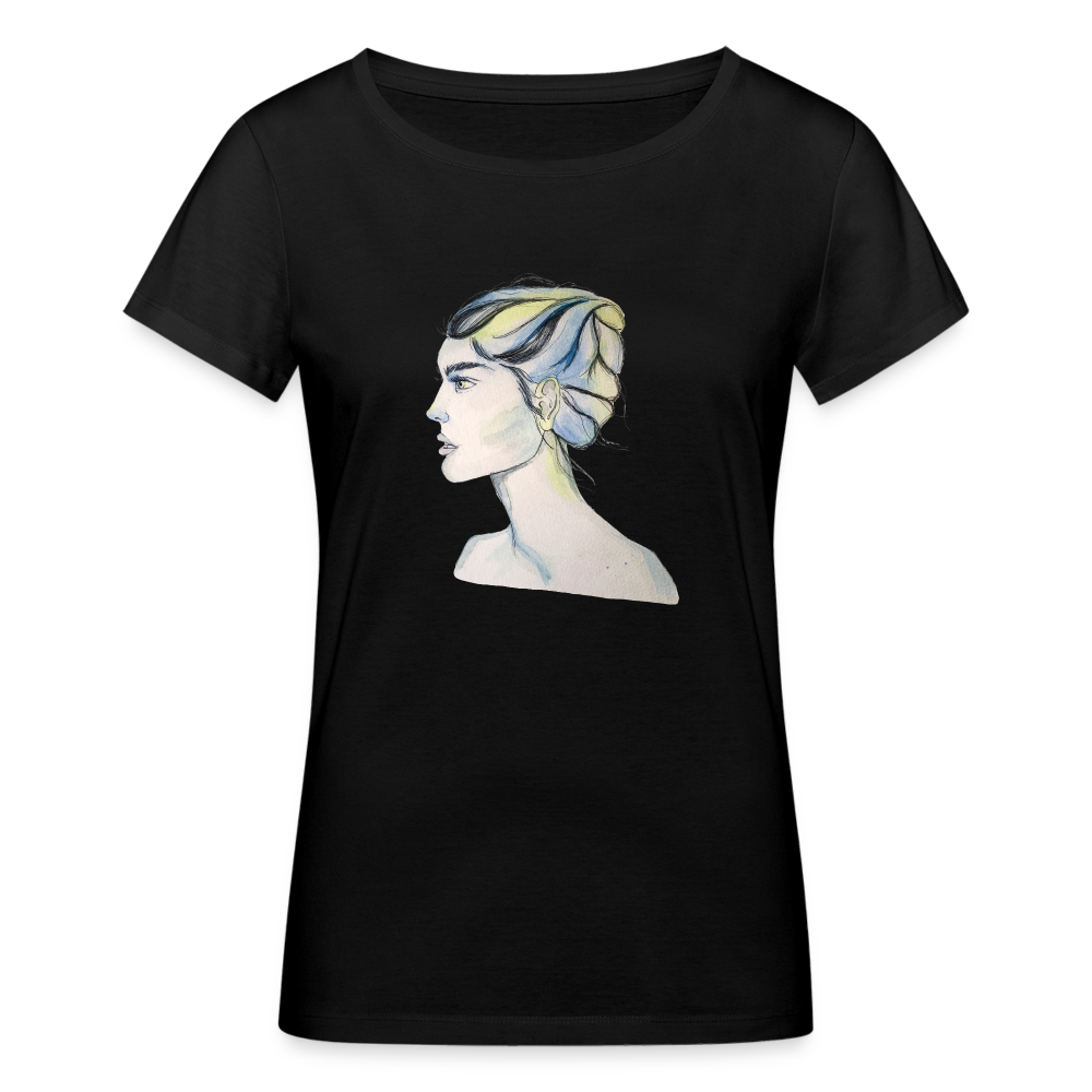 Portrait - Frauen T-Shirt aus 100% Bio-Baumwolle - Schwarz