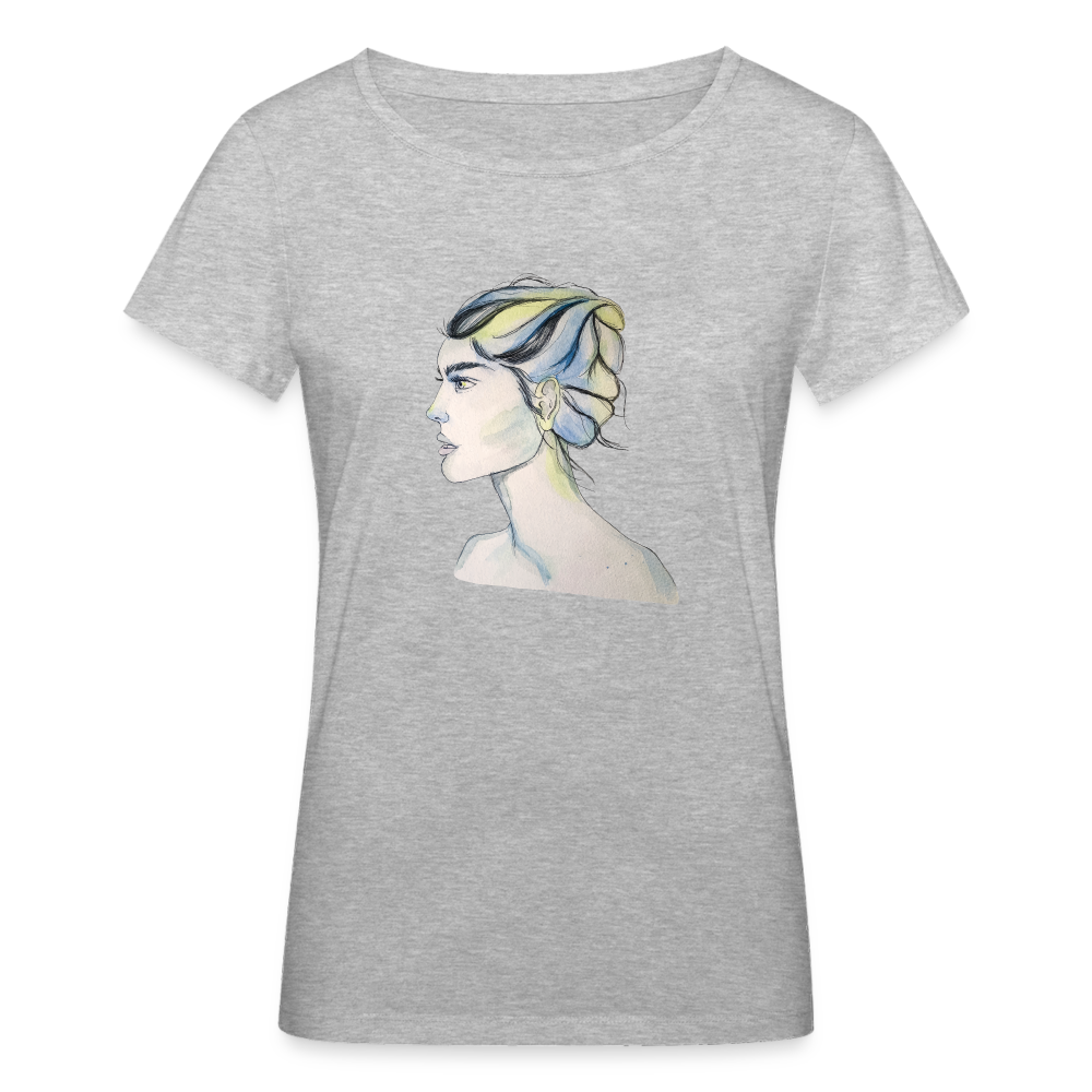 Portrait - Frauen T-Shirt aus 100% Bio-Baumwolle - Grau meliert