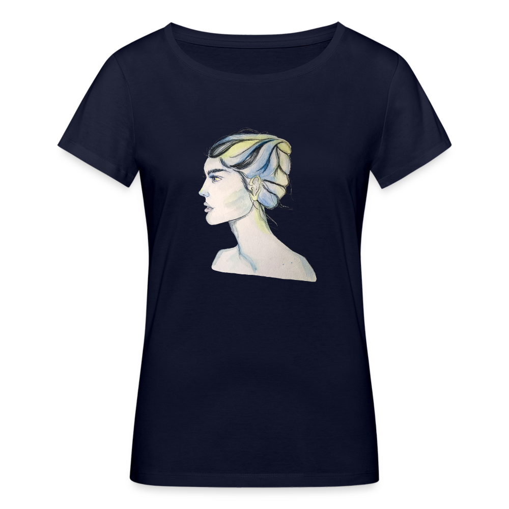 Portrait - Frauen T-Shirt aus 100% Bio-Baumwolle - Navy