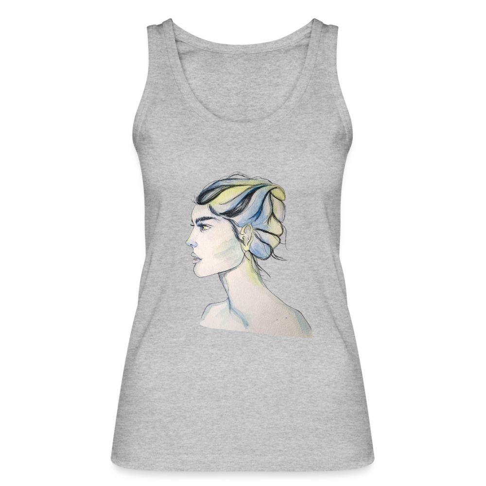 Portrait - Frauen Tank Top aus 100% Bio-Baumwolle - Grau meliert