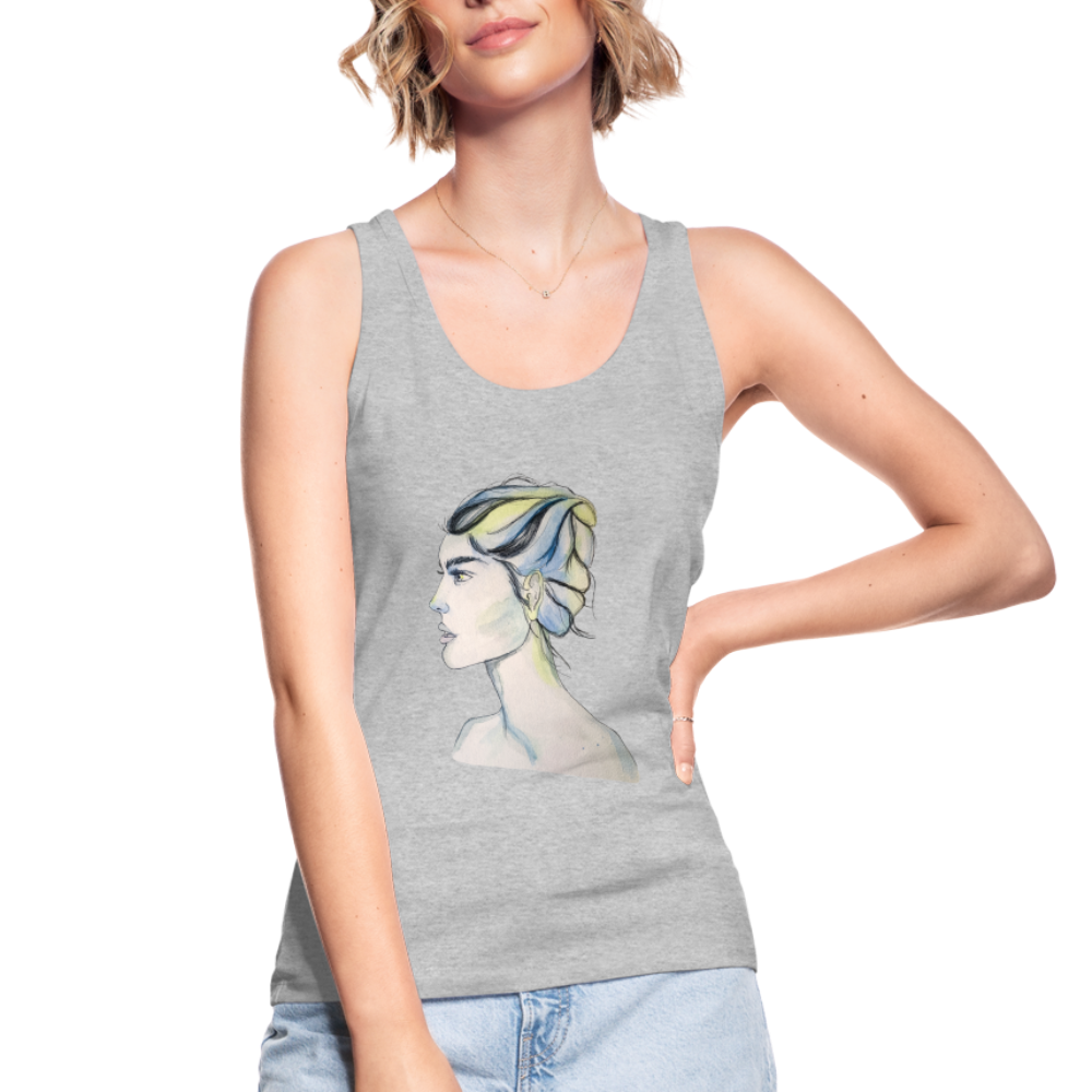 Portrait - Frauen Tank Top aus 100% Bio-Baumwolle - Grau meliert