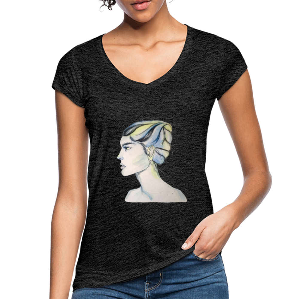 Portrait - Frauen Vintage T-Shirt - Anthrazit