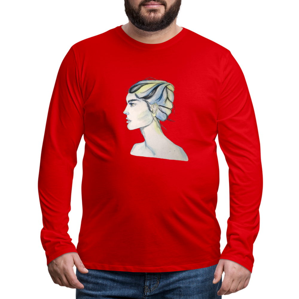 Portrait - Männer Langarmshirt - Rot