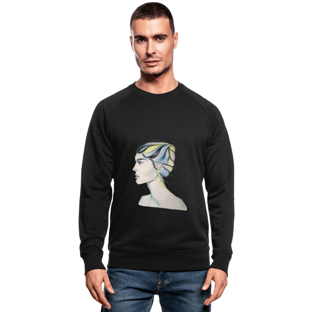 Portrait - Männer Bio-Sweatshirt - Schwarz