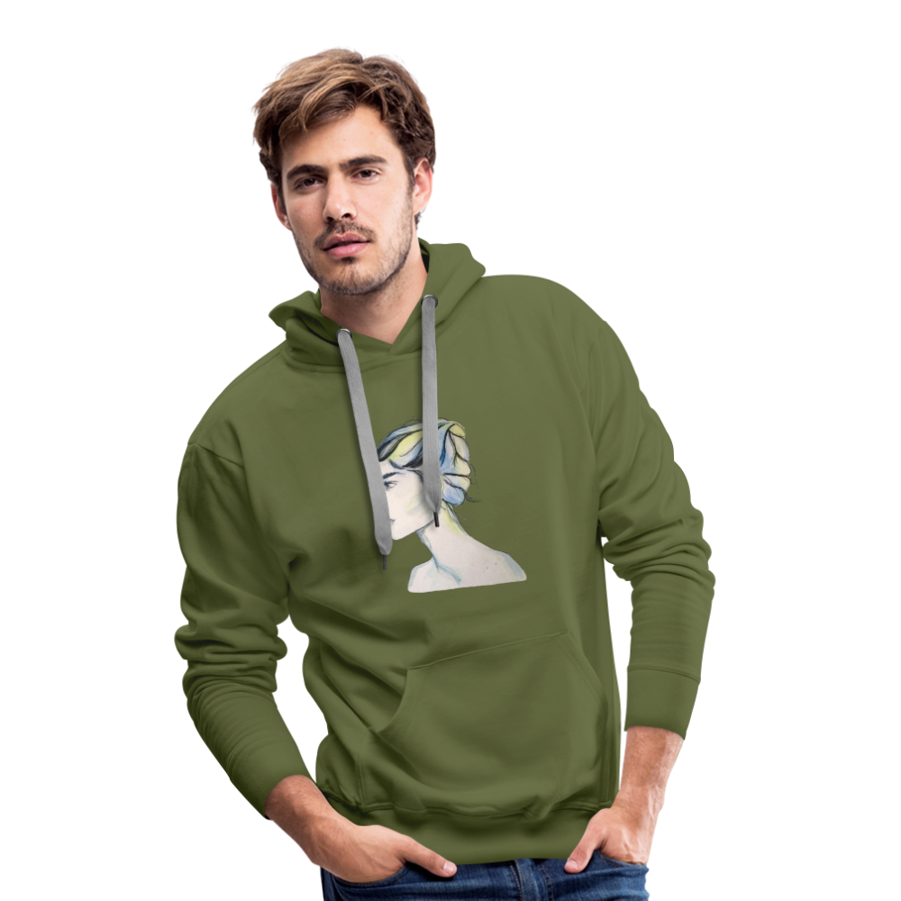 Portrait - Männer Hoodie - Olivgrün