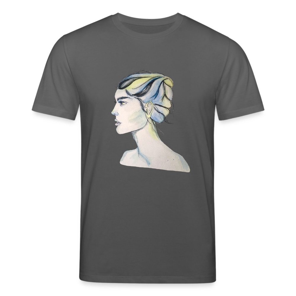 Portrait - Männer T-Shirt aus 100% Bio-Baumwolle - Anthrazit