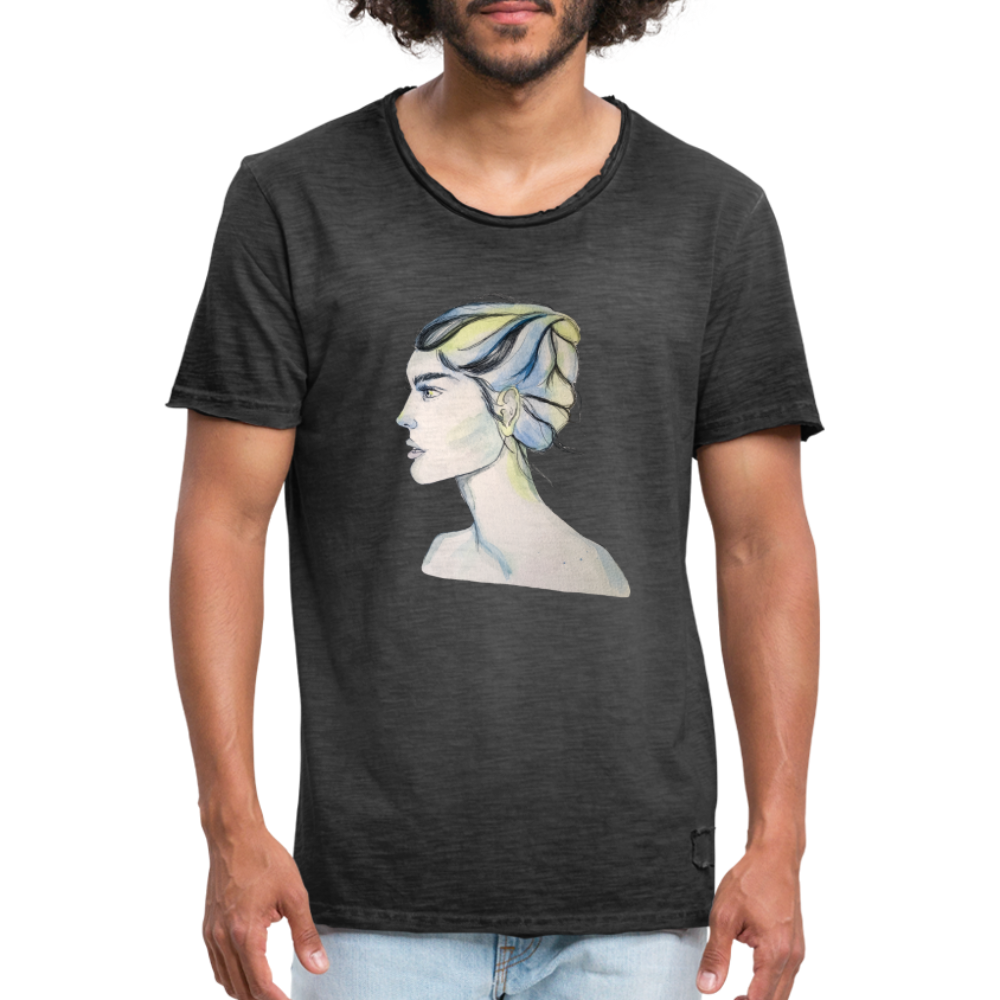 Portrait - Männer Vintage T-Shirt - Vintage Schwarz