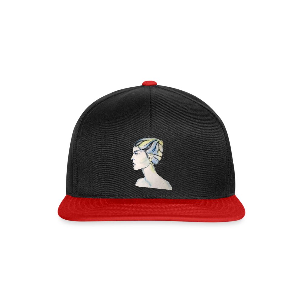 Portrait - Snapback Cap - Schwarz/Rot