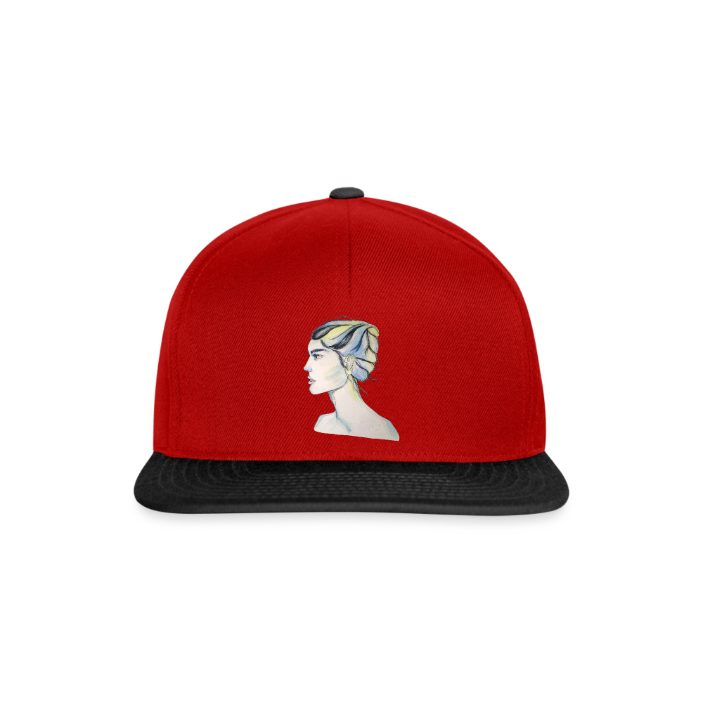 Portrait - Snapback Cap - Rot/Schwarz