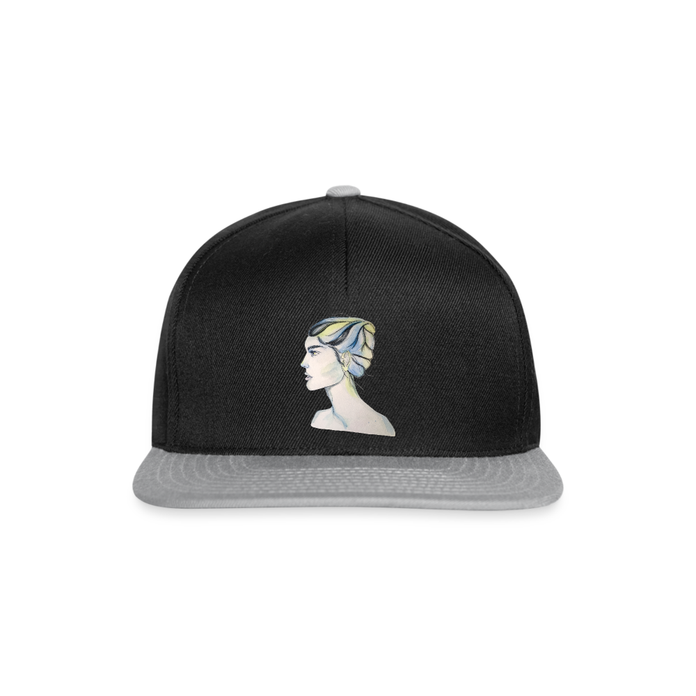 Portrait - Snapback Cap - Schwarz/Grau