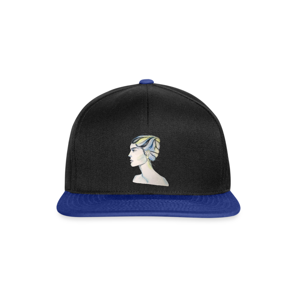 Portrait - Snapback Cap - Schwarz/Königsblau