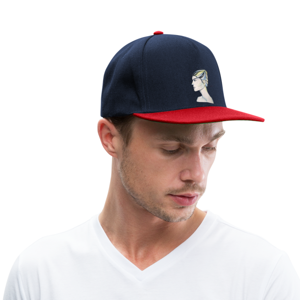Portrait - Snapback Cap - Navy/Rot