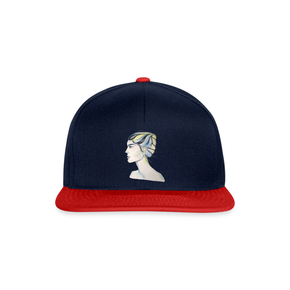 Portrait - Snapback Cap - Navy/Rot