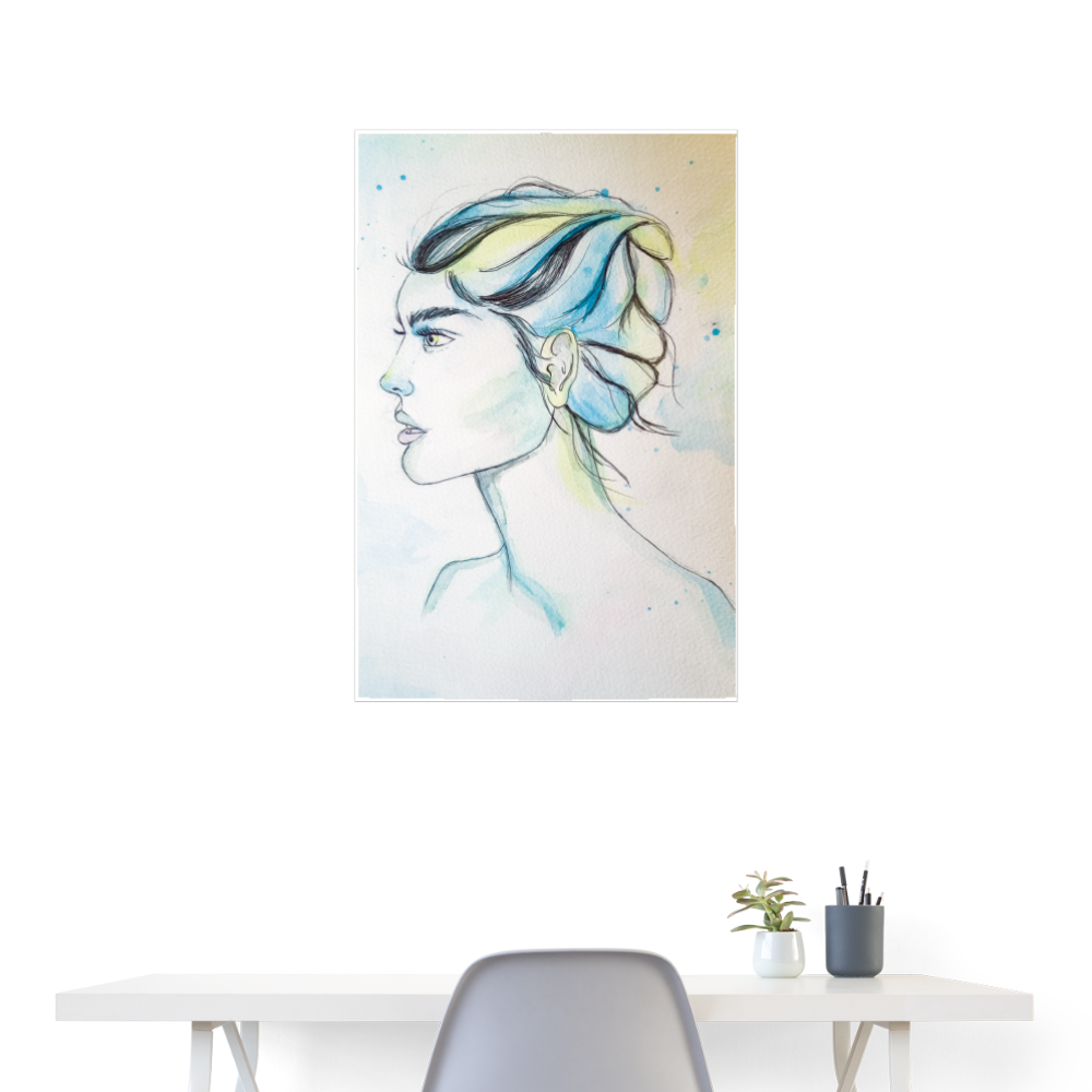 Portrait - Poster 60x90 cm - weiß