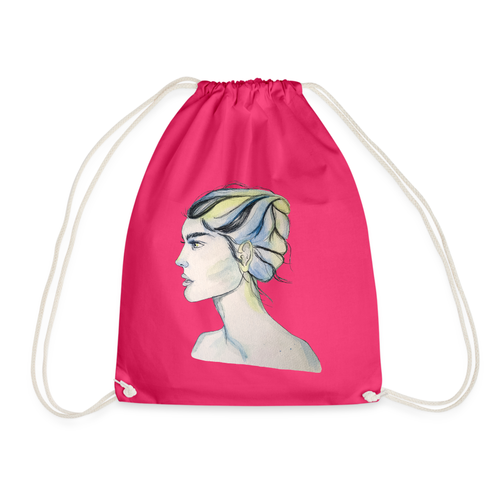Portrait - Turnbeutel aus 100% Baumwolle - Fuchsia