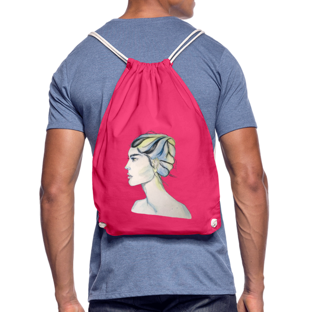 Portrait - Turnbeutel aus 100% Baumwolle - Fuchsia
