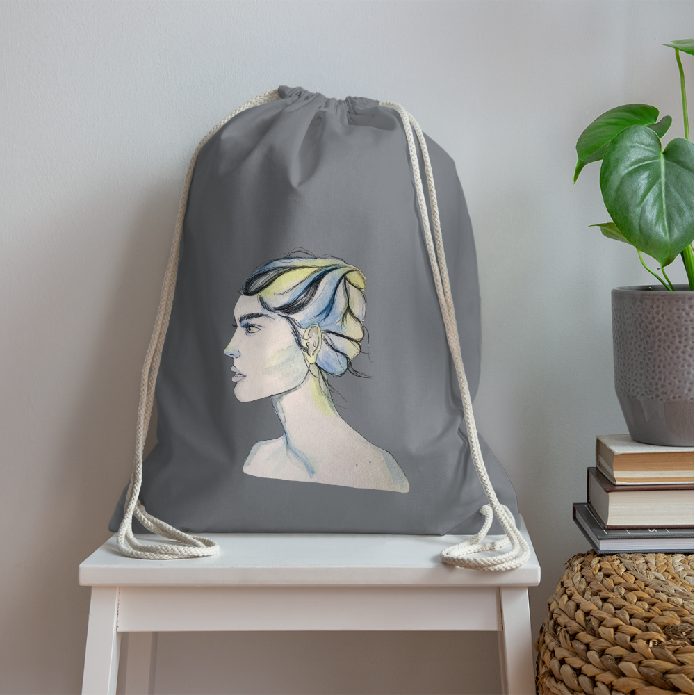 Portrait - Turnbeutel aus 100% Baumwolle - Grau