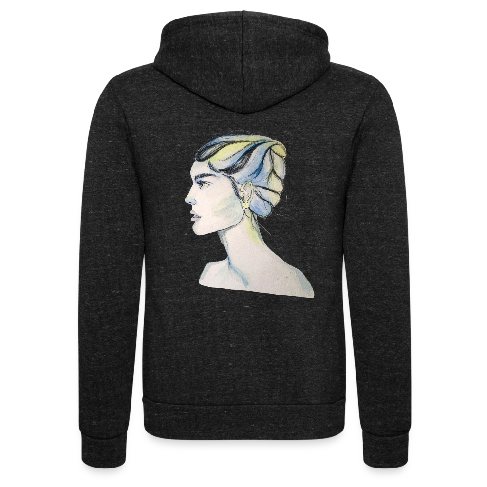 Portrait - Unisex Tri-Blend Kapuzenjacke - Anthrazit