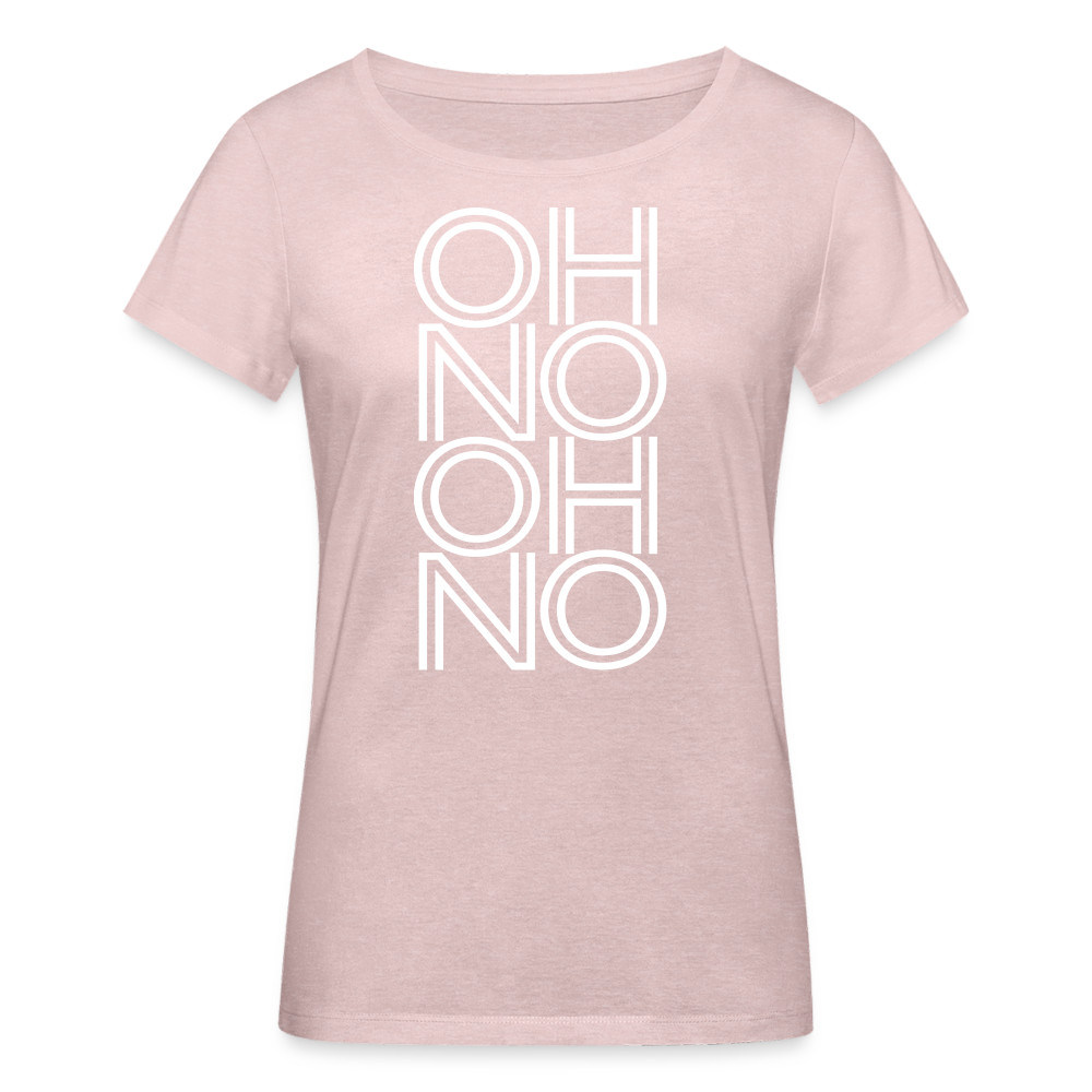 OH NO - Frauen T-Shirt aus 100% Bio-Baumwolle - Rosa-Creme meliert
