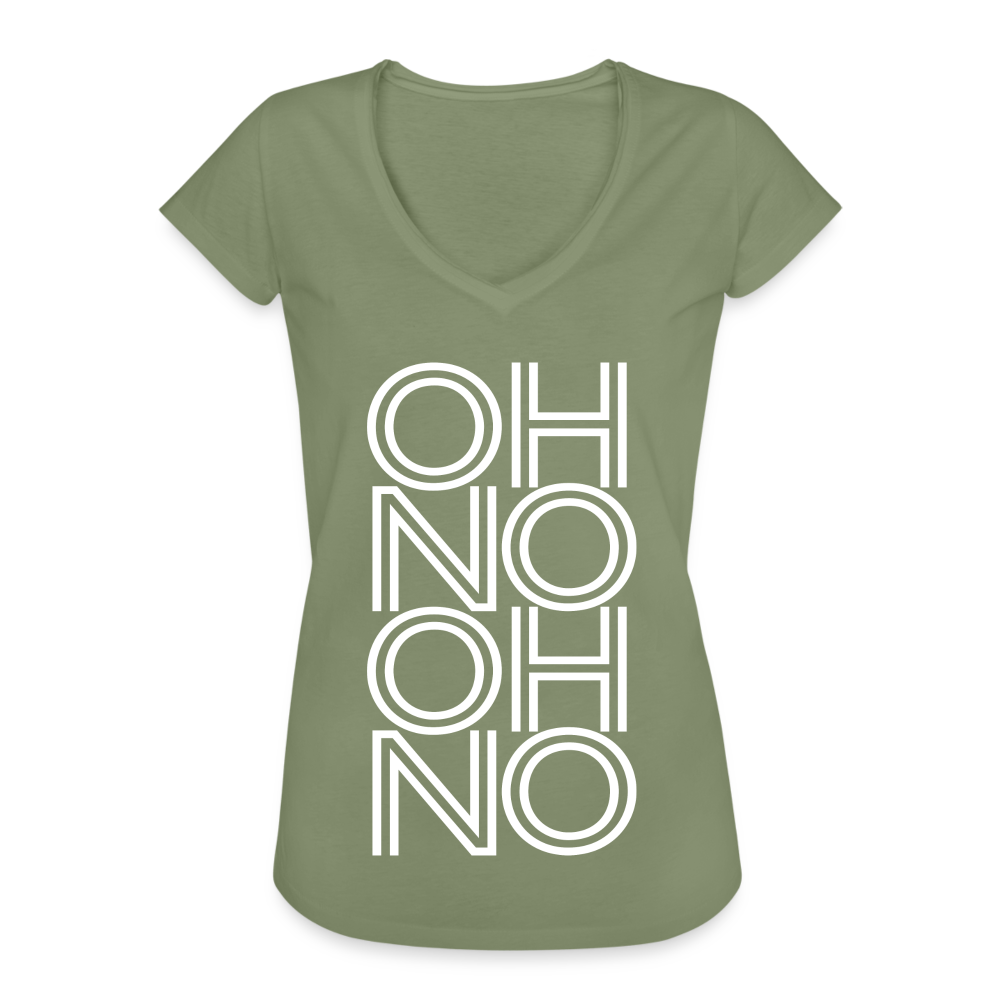 OH NO - Frauen Vintage T-Shirt - Oliv