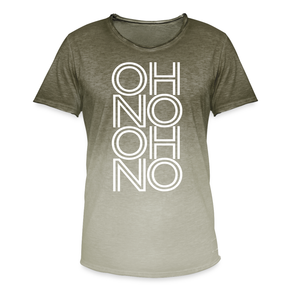 OH NO - Männer T-Shirt mit Farbverlauf - Dip Dye Khaki