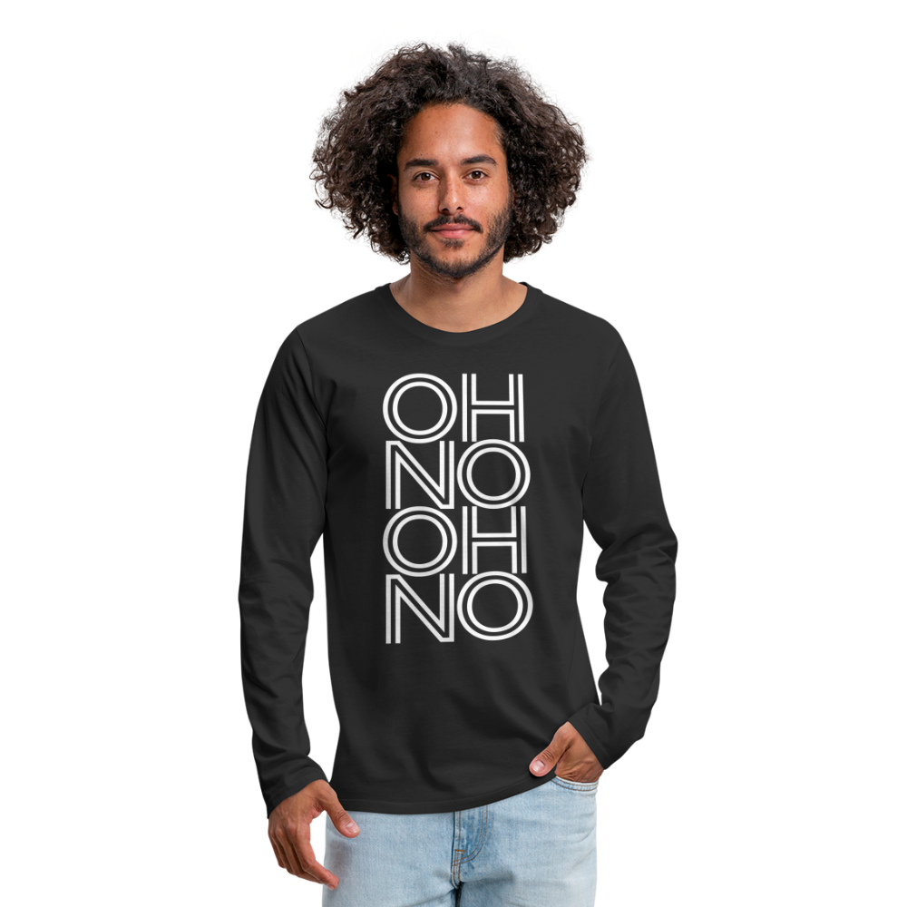 OH NO - Männer Langarmshirt - Schwarz