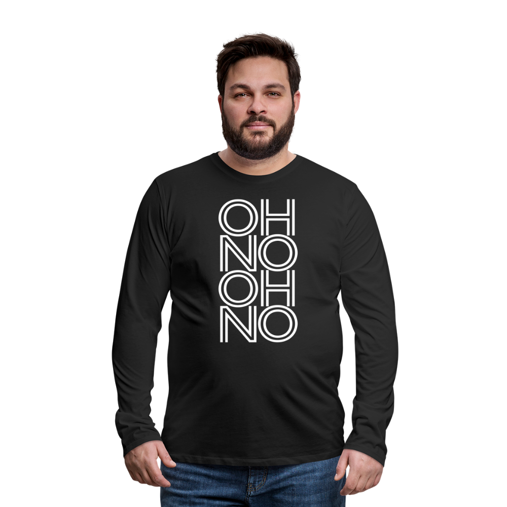 OH NO - Männer Langarmshirt - Schwarz