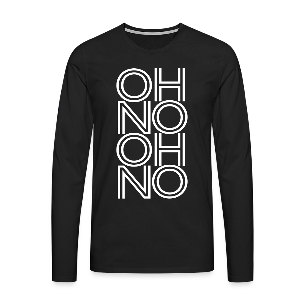 OH NO - Männer Langarmshirt - Schwarz