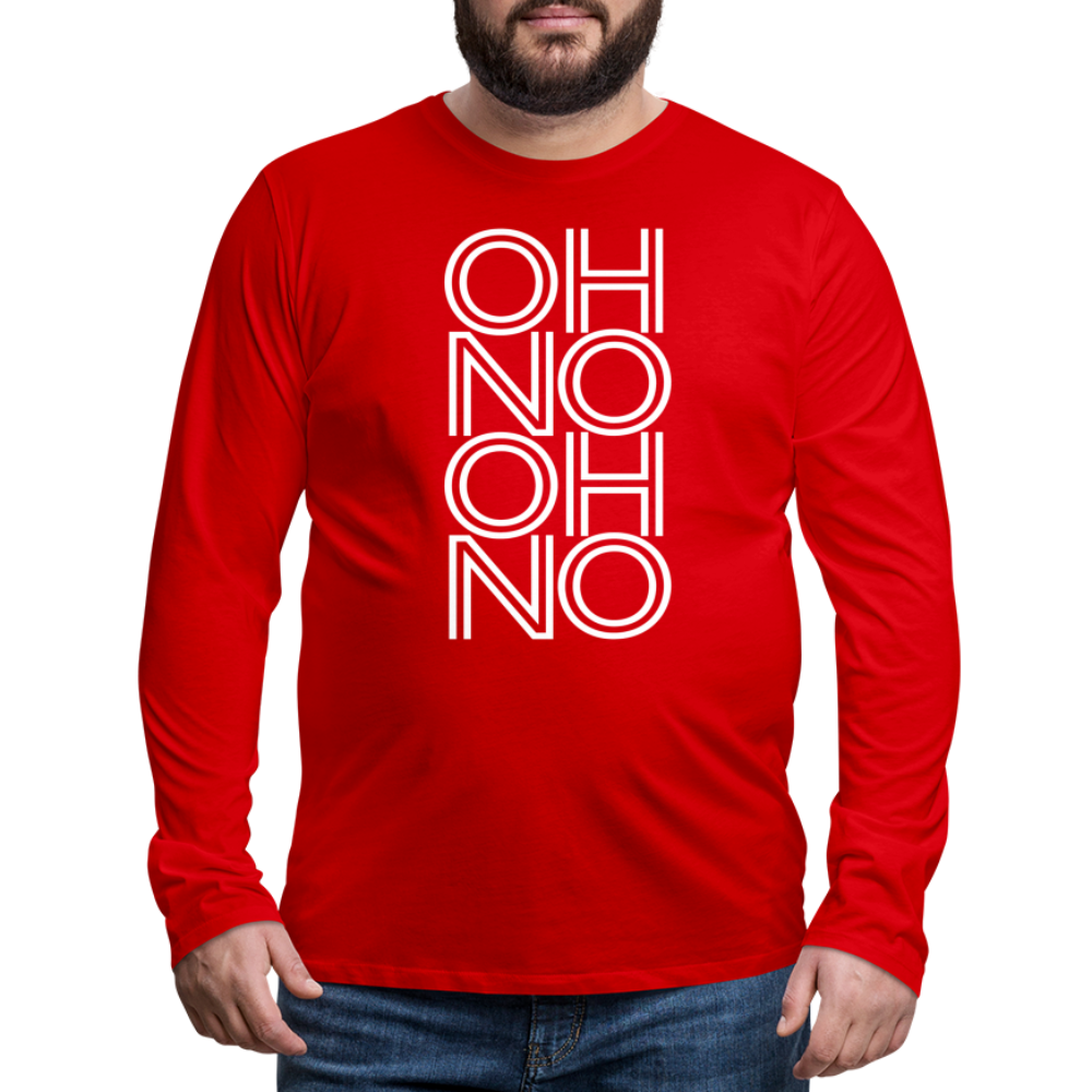OH NO - Männer Langarmshirt - Rot