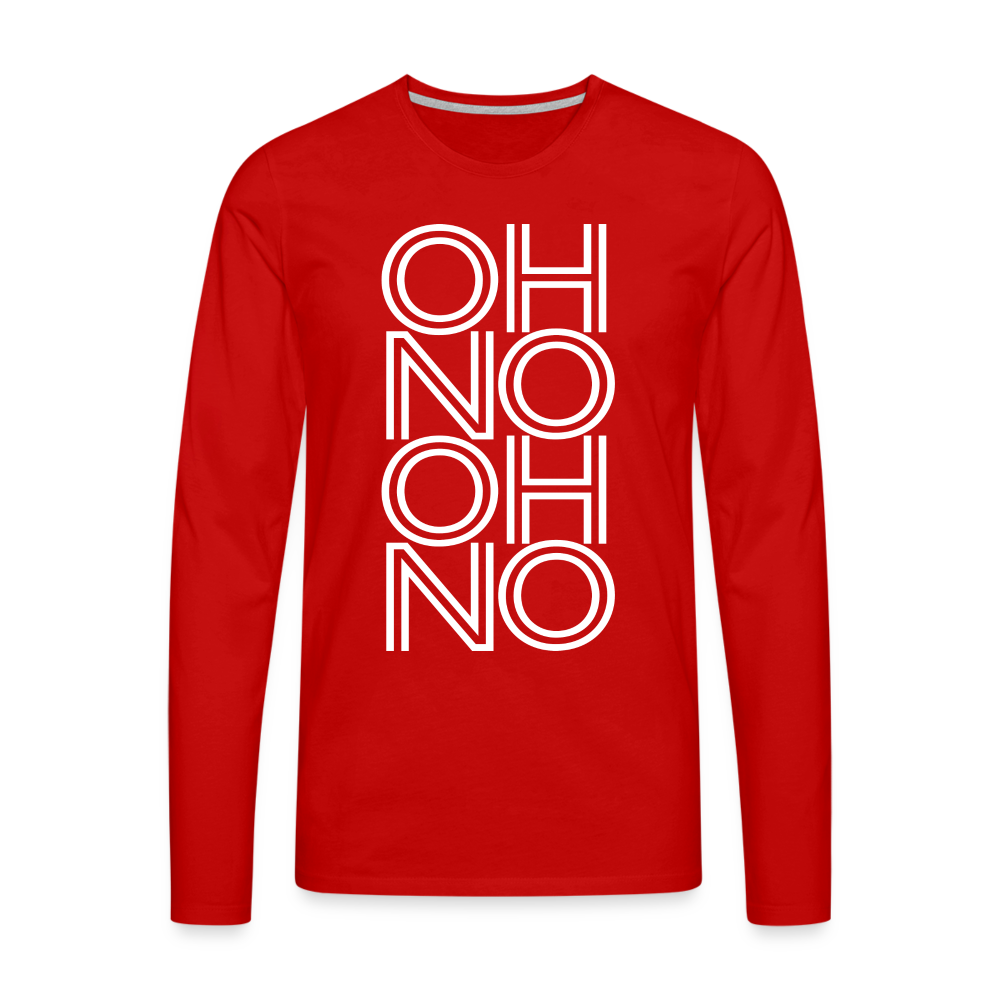 OH NO - Männer Langarmshirt - Rot