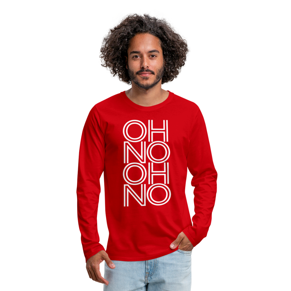 OH NO - Männer Langarmshirt - Rot