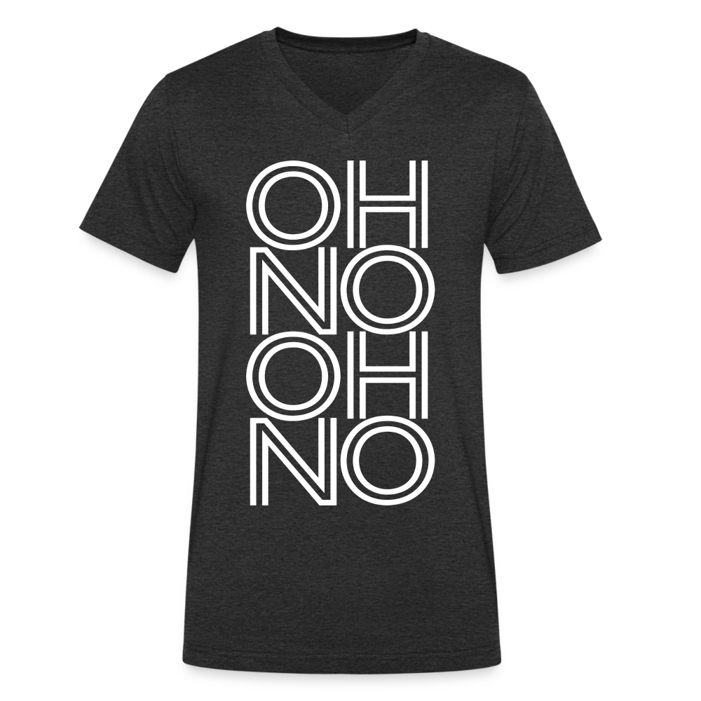 OH NO - Männer T-Shirt mit V-Ausschnitt aus 100% Bio-Baumwolle - Anthrazit