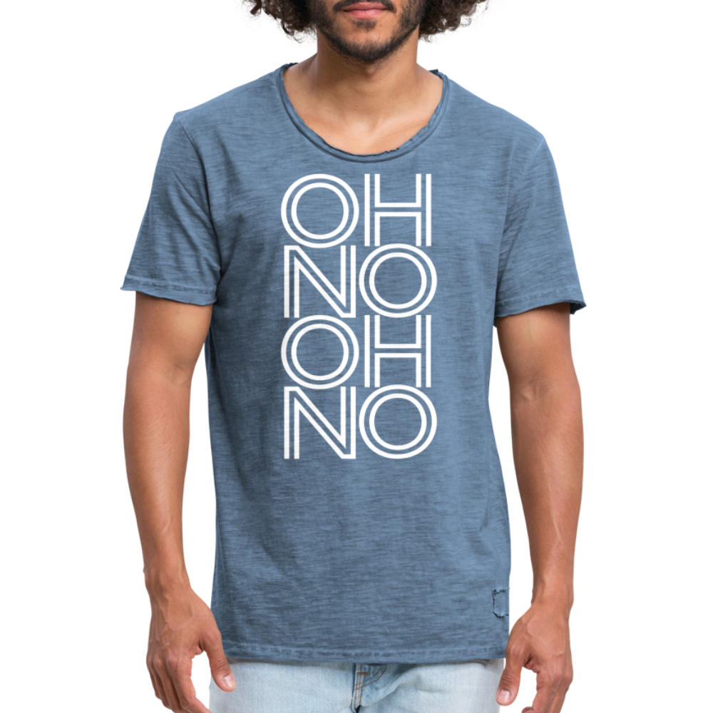 OH NO - Männer Vintage T-Shirt - Vintage Denim