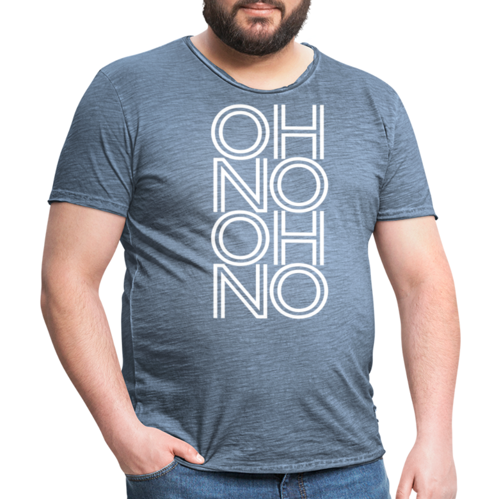 OH NO - Männer Vintage T-Shirt - Vintage Denim