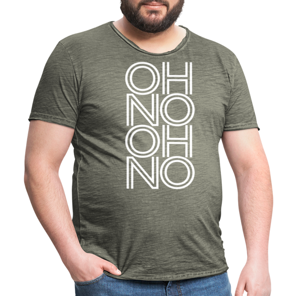 OH NO - Männer Vintage T-Shirt - Vintage Khaki