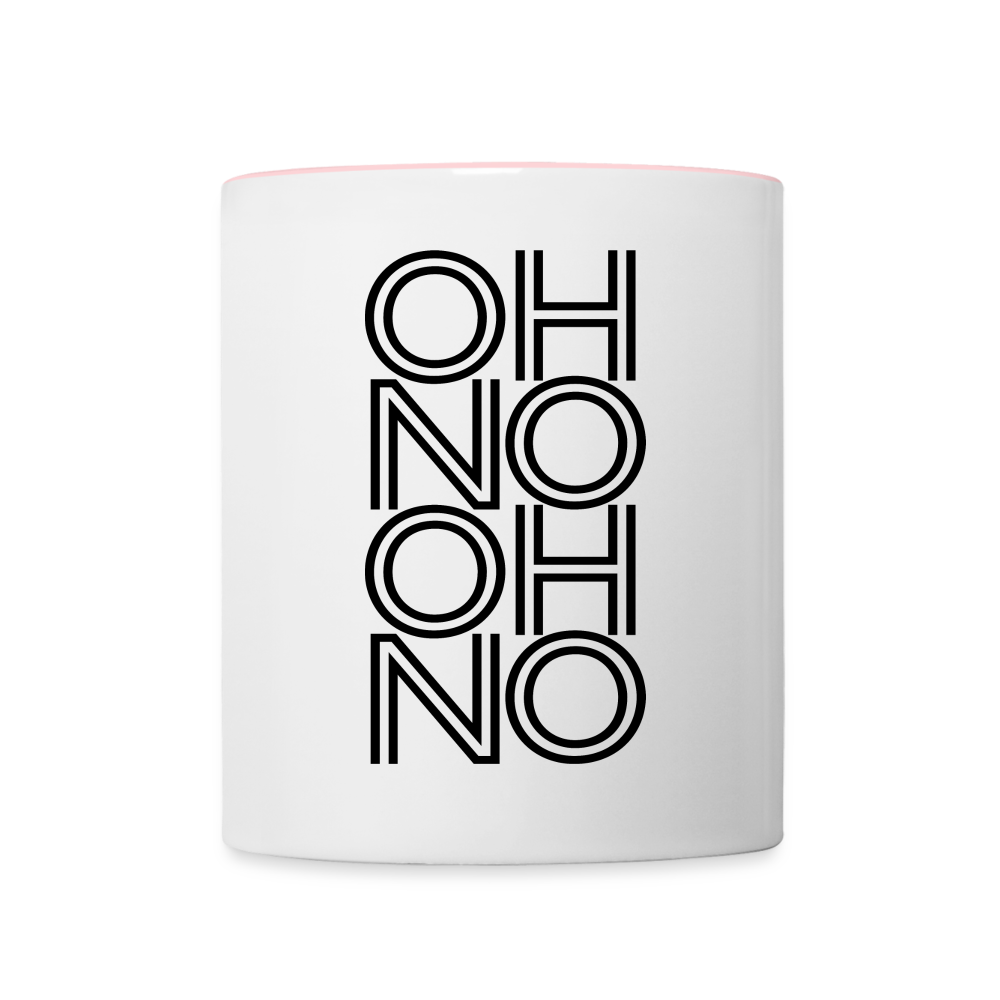 OH NO - Tasse zweifarbig 325 ml - Weiß/Pink