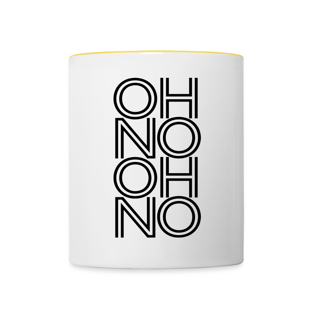OH NO - Tasse zweifarbig 325 ml - Weiß/Gelb