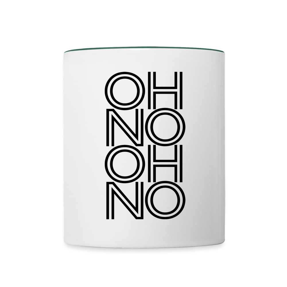 OH NO - Tasse zweifarbig 325 ml - Weiß/Dunkelgrün