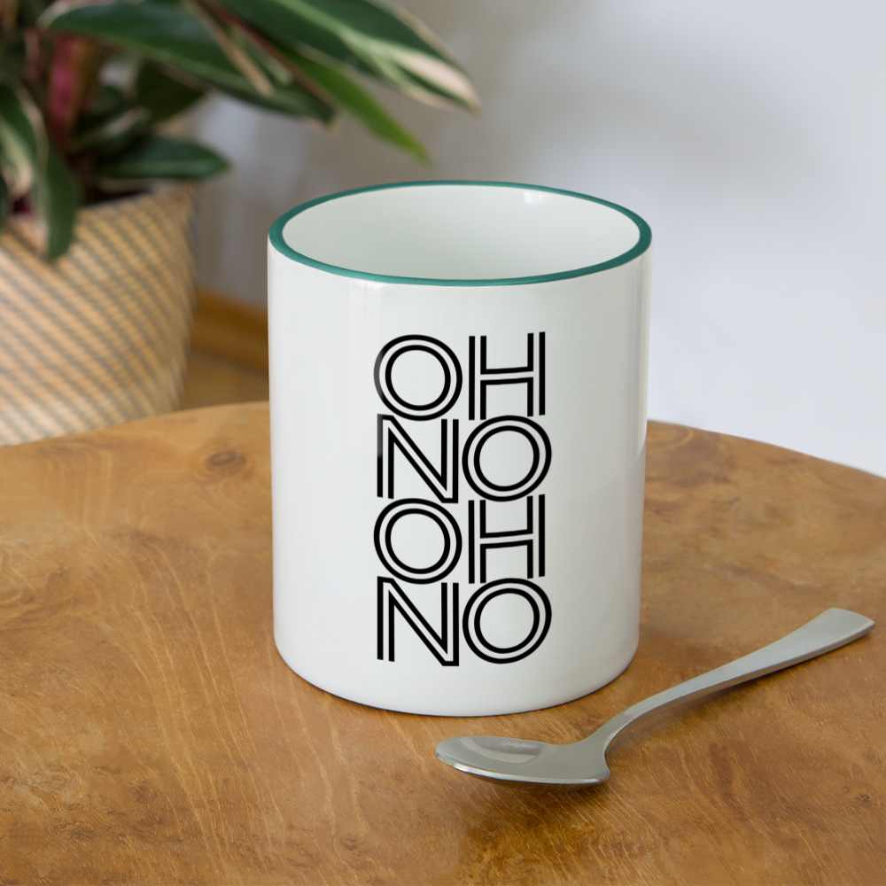OH NO - Tasse zweifarbig 325 ml - Weiß/Dunkelgrün