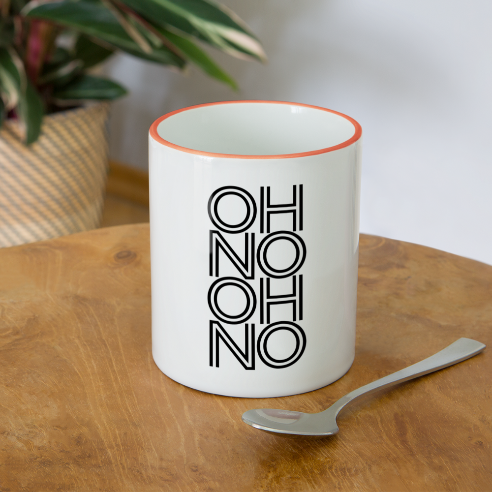 OH NO - Tasse zweifarbig 325 ml - Weiß/Orange