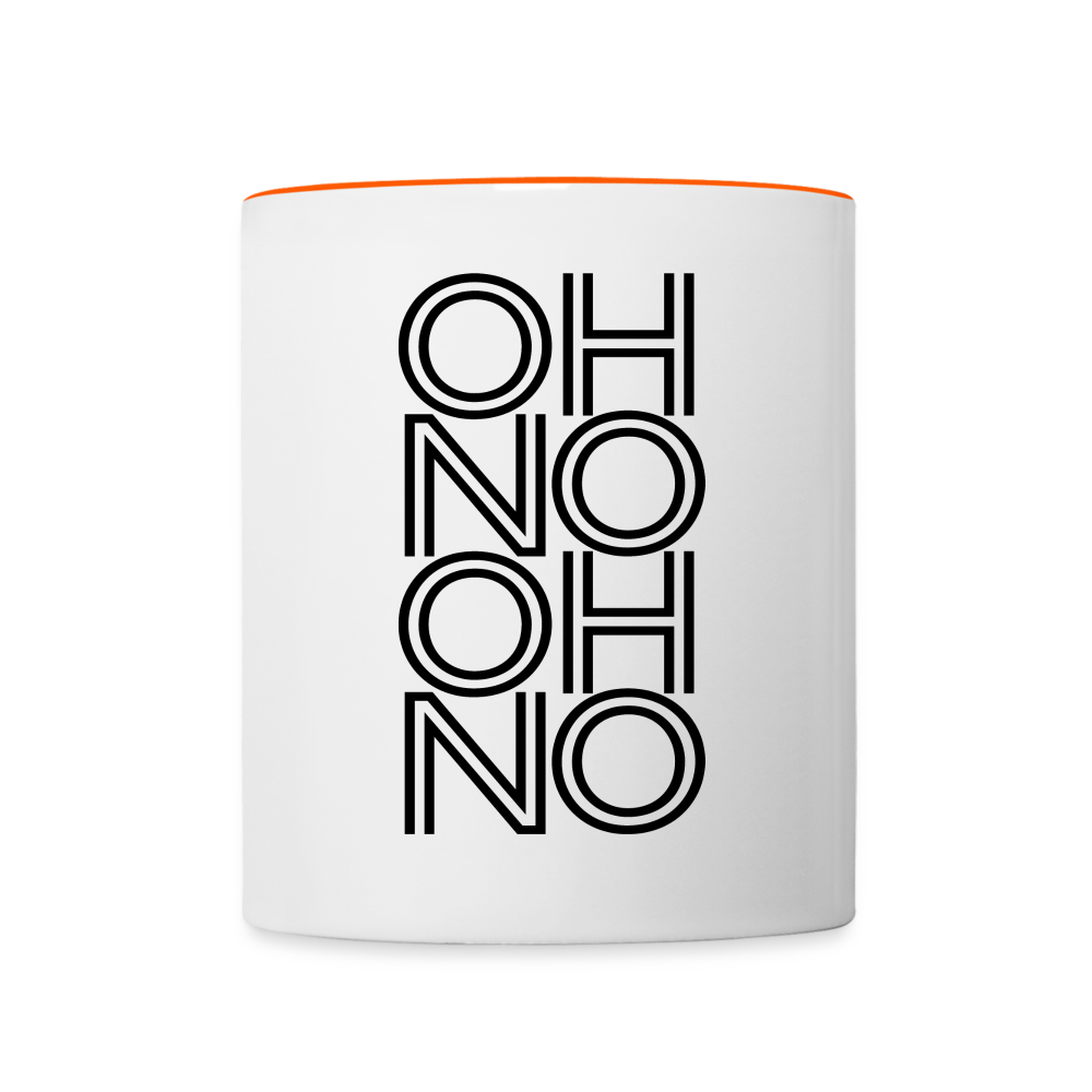 OH NO - Tasse zweifarbig 325 ml - Weiß/Orange