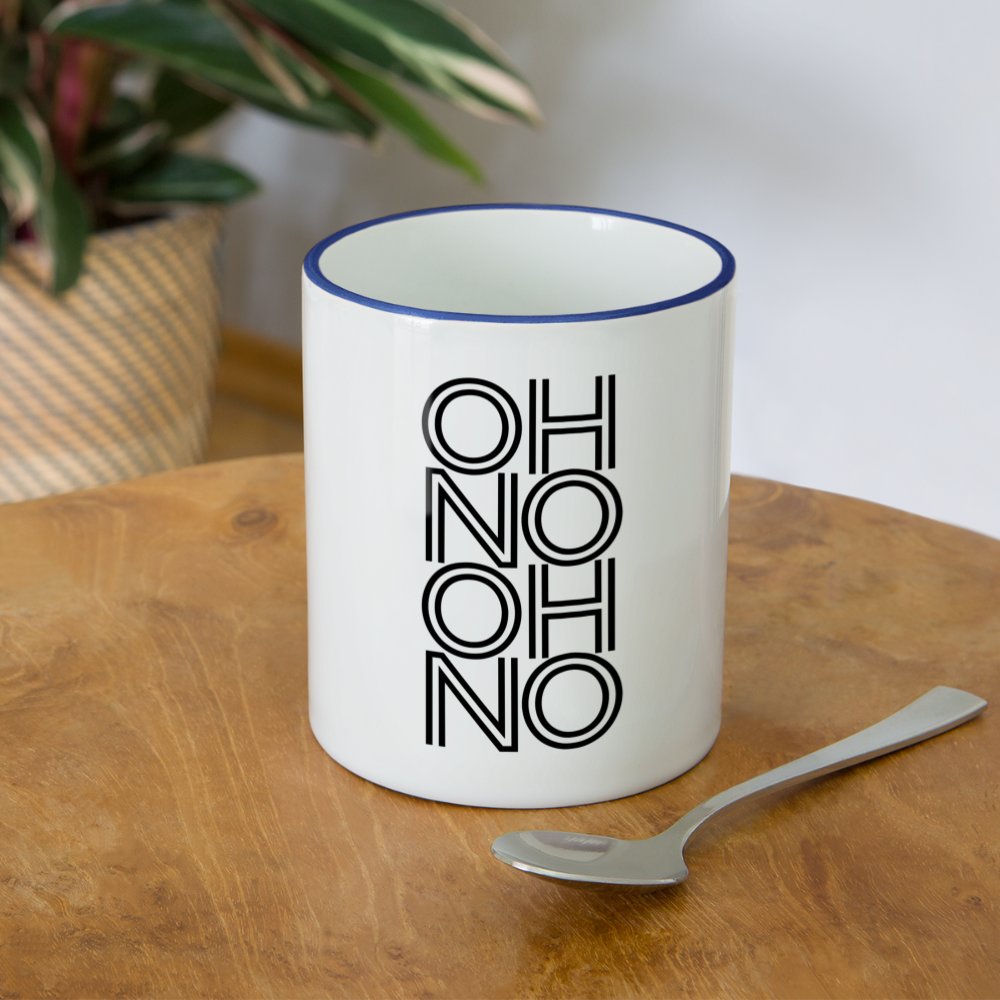 OH NO - Tasse zweifarbig 325 ml - Weiß/Kobaltblau